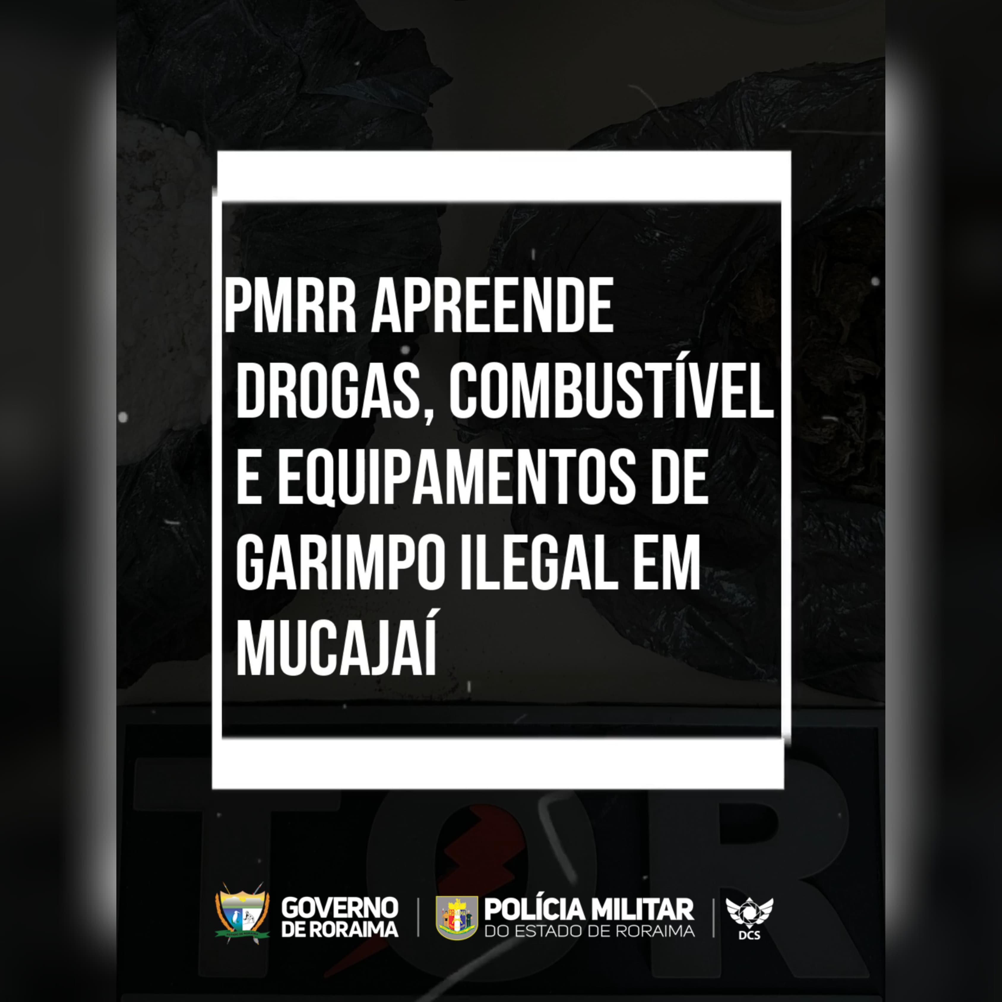 PMRR apreende drogas, combustível e equipamentos de garimpo em Mucajaí